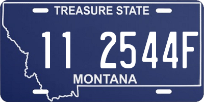 MT license plate 112544F