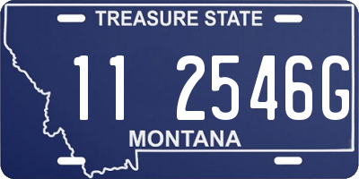 MT license plate 112546G