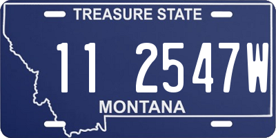 MT license plate 112547W