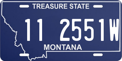 MT license plate 112551W