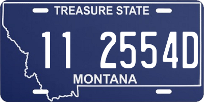 MT license plate 112554D