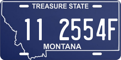 MT license plate 112554F