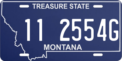 MT license plate 112554G