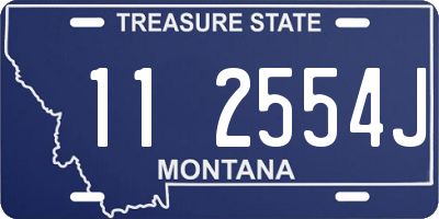 MT license plate 112554J