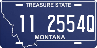 MT license plate 112554Q