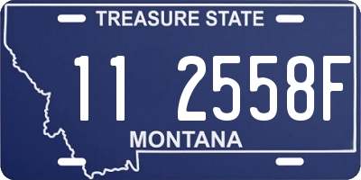 MT license plate 112558F