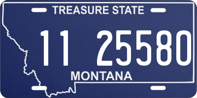 MT license plate 112558O