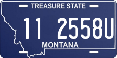 MT license plate 112558U