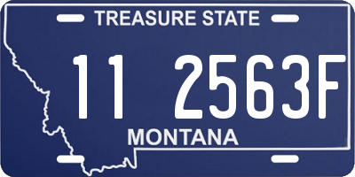 MT license plate 112563F