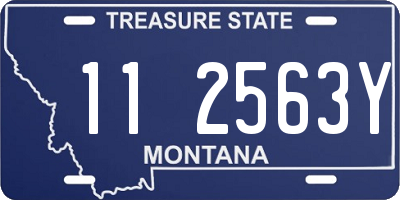 MT license plate 112563Y