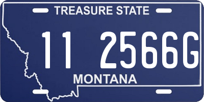 MT license plate 112566G