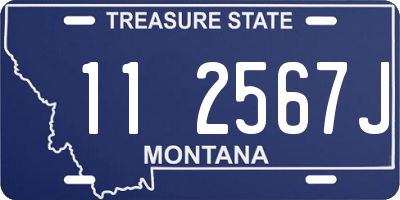 MT license plate 112567J