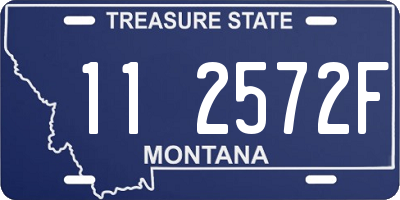 MT license plate 112572F