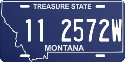 MT license plate 112572W