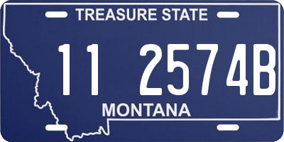 MT license plate 112574B