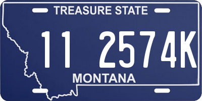 MT license plate 112574K