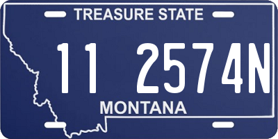 MT license plate 112574N