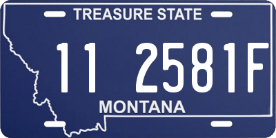 MT license plate 112581F