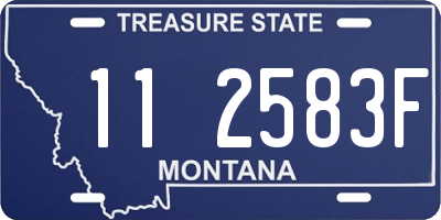 MT license plate 112583F