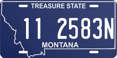 MT license plate 112583N