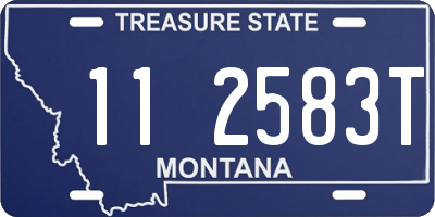 MT license plate 112583T