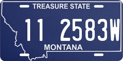 MT license plate 112583W