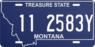 MT license plate 112583Y