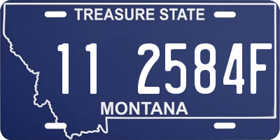 MT license plate 112584F