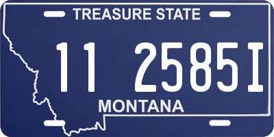 MT license plate 112585I