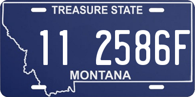 MT license plate 112586F