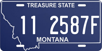 MT license plate 112587F