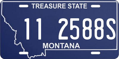 MT license plate 112588S