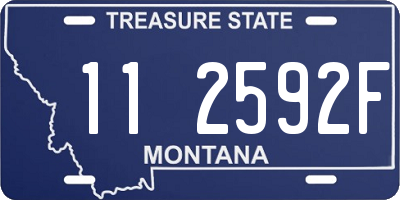 MT license plate 112592F