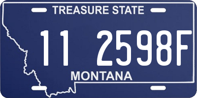 MT license plate 112598F