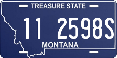 MT license plate 112598S