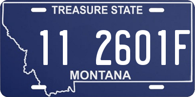 MT license plate 112601F