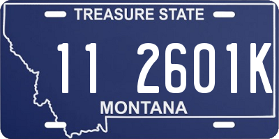 MT license plate 112601K