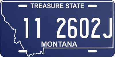 MT license plate 112602J