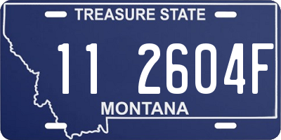 MT license plate 112604F