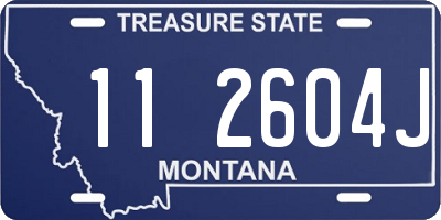 MT license plate 112604J