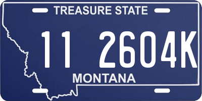 MT license plate 112604K