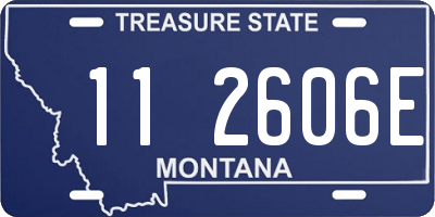 MT license plate 112606E