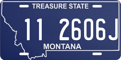 MT license plate 112606J