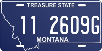 MT license plate 112609G