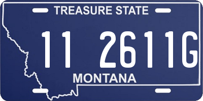 MT license plate 112611G