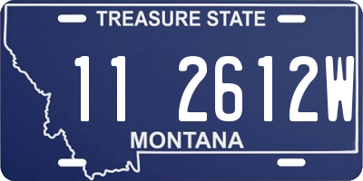 MT license plate 112612W