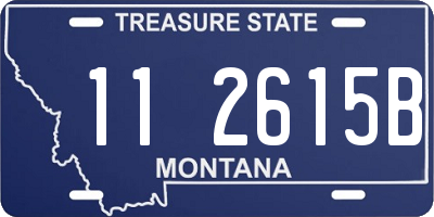 MT license plate 112615B