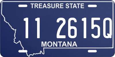 MT license plate 112615Q