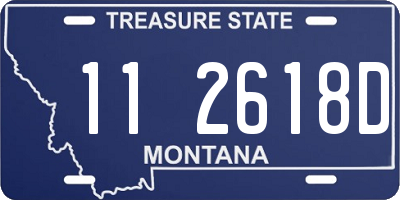 MT license plate 112618D