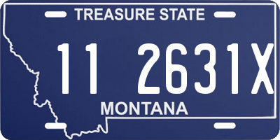 MT license plate 112631X